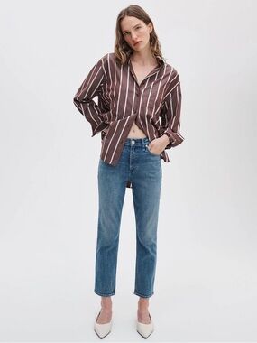 NWT RAG & BONE HIGH RISE WREN SLIM STRAIGHT JEAN IN HUNTLEY SZ 29